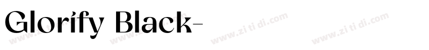 Glorify Black字体转换